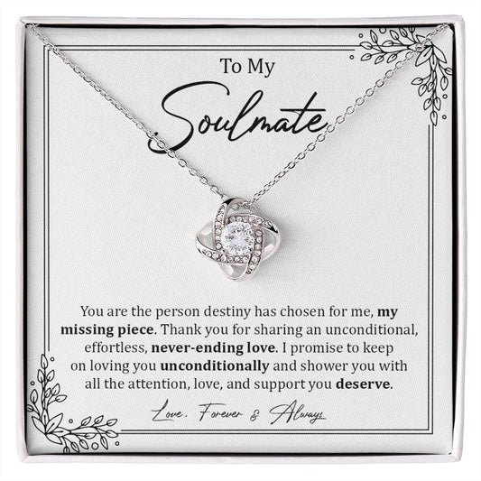 My Soulmate| My Missing Piece - Love Knot Necklace